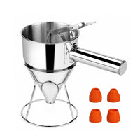 Pancake Batter Dispenser with Stand Pancake Batter Dispenser Control Stainless Steel Funnel with Nozzles for Home Cooks, Kitchen