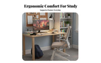 Height Adjustable Ergonomic rotating Chair Rolling Casters Mesh spine Task Chair Easy Assembly Computer Seat Lumbar Assistance for Students, Teenagers, Home Users, Study Room, Bedroom, Workspace