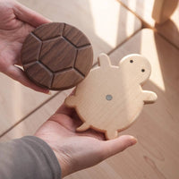 Natural Wood Turtle Wooden Coaster Heat-Resistant Turtle Coaster Table Protection Tortoise Cup Mat Cute Creature Shape for Desk
