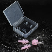 Silicone Nose Clip Earplug Set for Swimming, Waterproof, for Kids and Adults