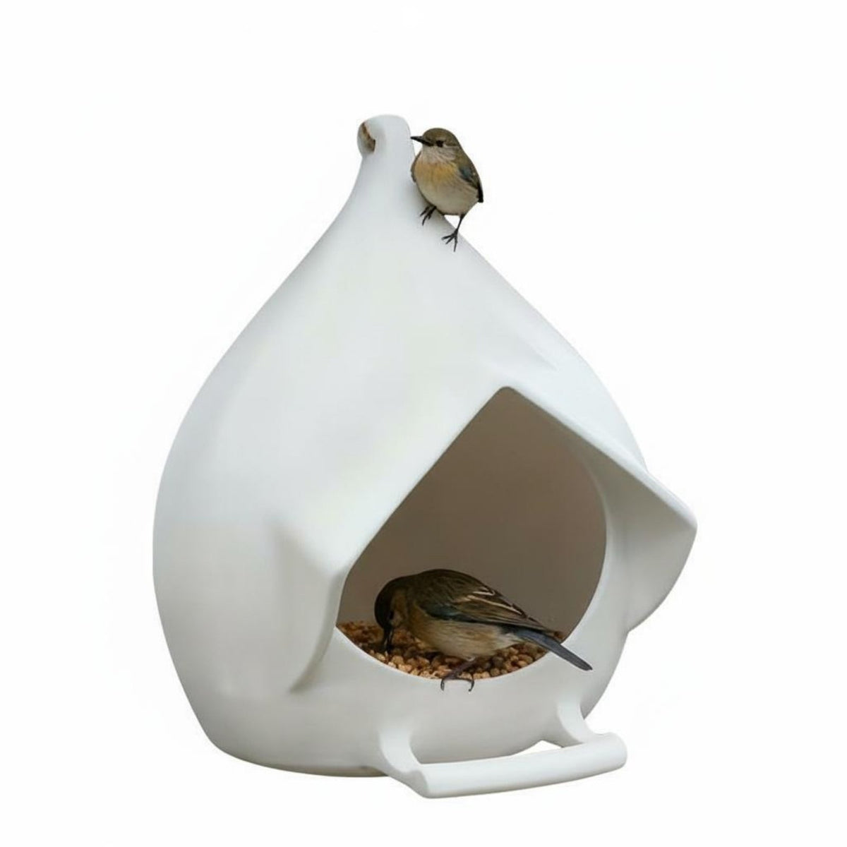 Weather-Resistant Hanging Bird Feeder Easy to Clean Outdoor Birdfeeder Rust-Proof for Backyard, Patio