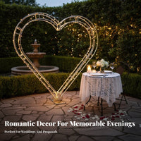 Heart-Shaped Iron frame Large Scale Heart-Shaped Arch Stand Outdoor Suitable Ceremony Backdrop for partners, Photographers, Photo Booth, Garden, Beach