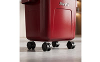 Slim Trash Bin with Wheels Mobile Kitchen Waste Bin Rectangular Wastebasket Space-Saving for Office