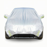 Reflective Half Car Cover Aluminum-Film Car Top Cover Weather-Resistant Safeguarding for Driveway