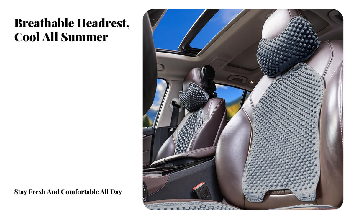 Breathable Silicone Car Seat Cushion Reduces Fatigue Ventilated Seat Pad Soft and Comfortable for Drivers, Seniors, Truck, Long Drives, Home