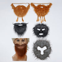 Halloween Beard Prop Mask with Viking Braids