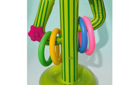 Easy to Inflate Inflatable Loop Toss Game Compact Loop-Toss Toy with Four Rings Portable Water-Play Tossing Game Waterproof for Families