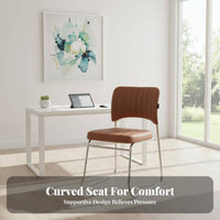 Minimalist Design Sled Base Visitor Chair Ergonomic Backrest Armless Sled Base Chair Easy-to-Clean Upholstery Office Furniture High Weight Capacity for Conference Attendees, Students, Visitors, Training Room, Lobby
