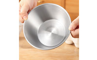 2 Pieces Perforated Mesh Strainer Bowl Smooth Edges Draining Bowl Set Silver Finish Fine Mesh Colander