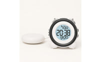 Large Digits Vibrating Alarm Timekeeper Vibration Pad Twin-Bell Bell Alarm Timekeeper White Timepiece