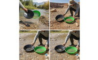 6 Pieces Panning Basin with Sieve Portable Gold Panning Set Compact Bouteille D'aspiration for Hobbyists