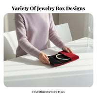 Heart-Shaped Insert Pearl Necklace Gift Box Elegant Design Pearl Necklace Case Travel Friendly for Wife, Mother's Day, Anniversary, Birthday
