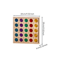 Wooden Block Board with Acrylic Blocks Translucent Wooden Blocks with Acrylic Pieces Faceted Block Board for Young Children, Classroom