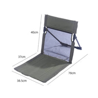 Aluminum Alloy Frame Portable Lawn Lounger Lightweight Foldable Backrest Seat Stable Triangular Support Stadium Seat Cushion for Campers