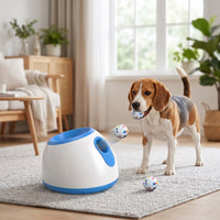 Sleek Automatic Ball Launcher Compact Dog Ball Launcher with Foam Balls Sturdy Fetch Toy for Dogs, Pets, Home, Living Rooms, Apartments