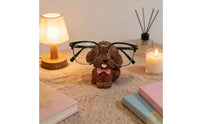 Cuddly Animal Figure Eyeglass Holder Textured Desktop Eyeglass Holder Pink Ribbon Accessory