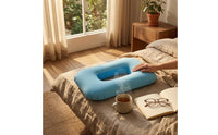 Flocked Inflatable Ear Pillow Skin-Friendly Side Sleeper Pillow Portable