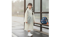 Waterproof Raincoat with Hood Full-Body Raincoat Translucent Rain Poncho Thickened for Students