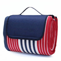 Picnic Blanket and Camping Mat with Waterproof Backing, Large Outdoor Blanket with Flannel Top and Aluminum Base, Portable Beach Mat