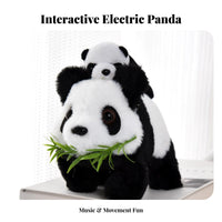 Wags Tail Soft Mother and Baby Panda Animated Movements Electric Walking Panda Toy Battery Operated for Children, Toddlers