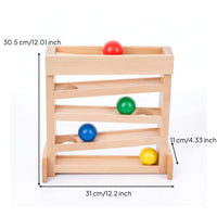 Wooden Ball Tracker Educational Ball Tracker with Ramp Smooth for Daycare