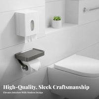 Multifunctional Toilet Paper Holder with Phone Shelf Waterproof Phone Shelf Toilet Paper Holder Long-Lasting for Restroom