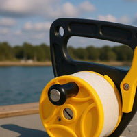 Diving Hand Reel Unified Handle Scuba Reel Yellow Spool Underwater Equipment for Boat Use