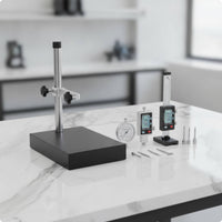 Gauge Stand with Marble Base Adjustable Dial Indicator Stand Heavy-Duty Marble Measuring Surface for Workshops