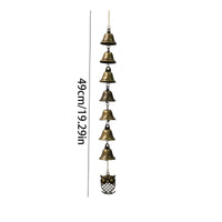 Bronze Owl Wind Chime Owl Wind Chime Vertical Hanging Garden Decor Decorative Outdoor Easy to Hang for Patio