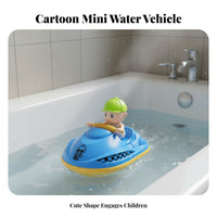 No Batteries Needed Wind-up Jet Ski Toy Child-Sized Design Clockwork Jet Ski Rounded Edges for Toddlers, Babies, Bathtub, Bathroom, Pool