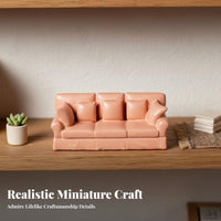 1:64 Scale Sofa Collectible 1:87 Scale Table and Chairs Miniature Living Room Set Realistic Intricacy Tiny Furniture Set