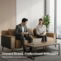 Reception Sofa and Table Set Professional Look Lounge Furniture Minimalist Design Business-Grade Furnishing for Clients, Interior Decorators