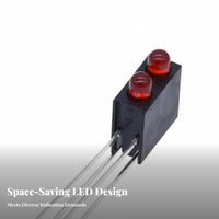 Clear Polarity Marking two-colorColor Light Emitting Diode housing Integrated Holder signal Light upright Alignment Electronic Component for Electronics Hobbyists, Engineers, Technicians, Control Panels, printed PCBs, DIY endeavors