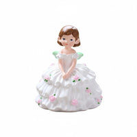 Magical Charm Blossom Dress Figurine Long-Lasting Resin Girl Statue Realistic Feature for Balcony