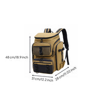 Zippered Pockets Fishing Tackle Backpack Large Capacity Multi-Compartment Tackle Backpack Padded Straps Equipment Carrier