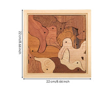 Wooden Puzzle Assembly Matching Grid Smooth Edges Wooden Matching Toy for Preschoolers, Children, Home Education, Classroom