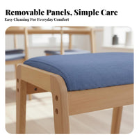 Stackable Design Cushioned Long Stool Modern Minimalist Design Cushioned Dining Bench Comfortable Cushioning Household Furniture High-Elasticity Sponge Cushion for Apartment Dwellers, Homeowners, Families, Study Room, End of Bed, Bedroom, Entryway