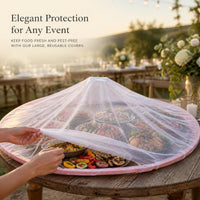 Round Table Food Cover Net Tent for Outdoor Dining, Picnic, and Kitchen Use