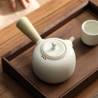 Japanese Design Side Handle Teapot Heat Insulating Side Handle Teapot Teaware Small Kitchenware Leak-Resistant Lid