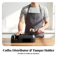 Multi-Functional Storage Coffee Tamping Station Anti-Slip Base Espresso Tamping Station Universal Fit for Baristas, Cafe