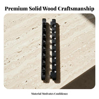 Wall Mounted Pool Cue Rack Solid Wood Construction Wooden Billiard Cue Rack Space Saving Design Wooden Billiard Holder for Bar Owners, Man Cave