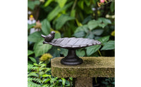 Cast Metal Avian Feeder Freestanding Bird Feeder with Pedestal Sturdy for Gardeners