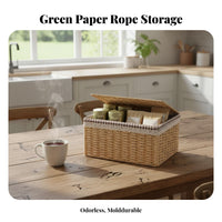 Lidded Wovendesign & aesthetic Basket adaptable Lidded Woven Box Handwoven for Students