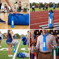 48 Pieces Polyester Name-Tag Lanyard Blank ID Lanyard with Loop Lightweight Hanging Strap Long-Lasting for Cheerleaders, Cheer Squads, Team Events, Competitions, Practices