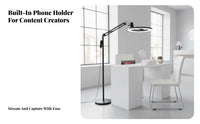 Foldable Design Shadowless Beauty Light 360 Degree Rotatable Head LED Lash Light Stable Base LED Esthetician Lamp Double Control for Nail Technicians Artists, Content Creators, Spa, Medical Facility, Home Studio, Workshop