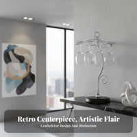 Countertop Vintage Glass Rack Stable Freestanding Stemware Holder Countertop Vintage Glass Holder Sturdy Metal Construction