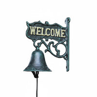 Rustic Dinner Bell Entry Chime Hand Operated Vintage Wall Residence Bell Decoration for Patio, Front Door