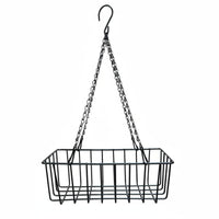 Rectangular Wire Hanging Planter Easy Assembly Plant Holder for Patio, Gardeners
