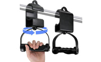 Textured Grip Cable Machine Handles Hook-Style Opening Gym Attachment Handles Metal Bracket Workout Handle Matte Black