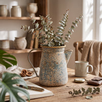 Metal Pitcher Vase Tabletop Vessel Elegant for Home Decor